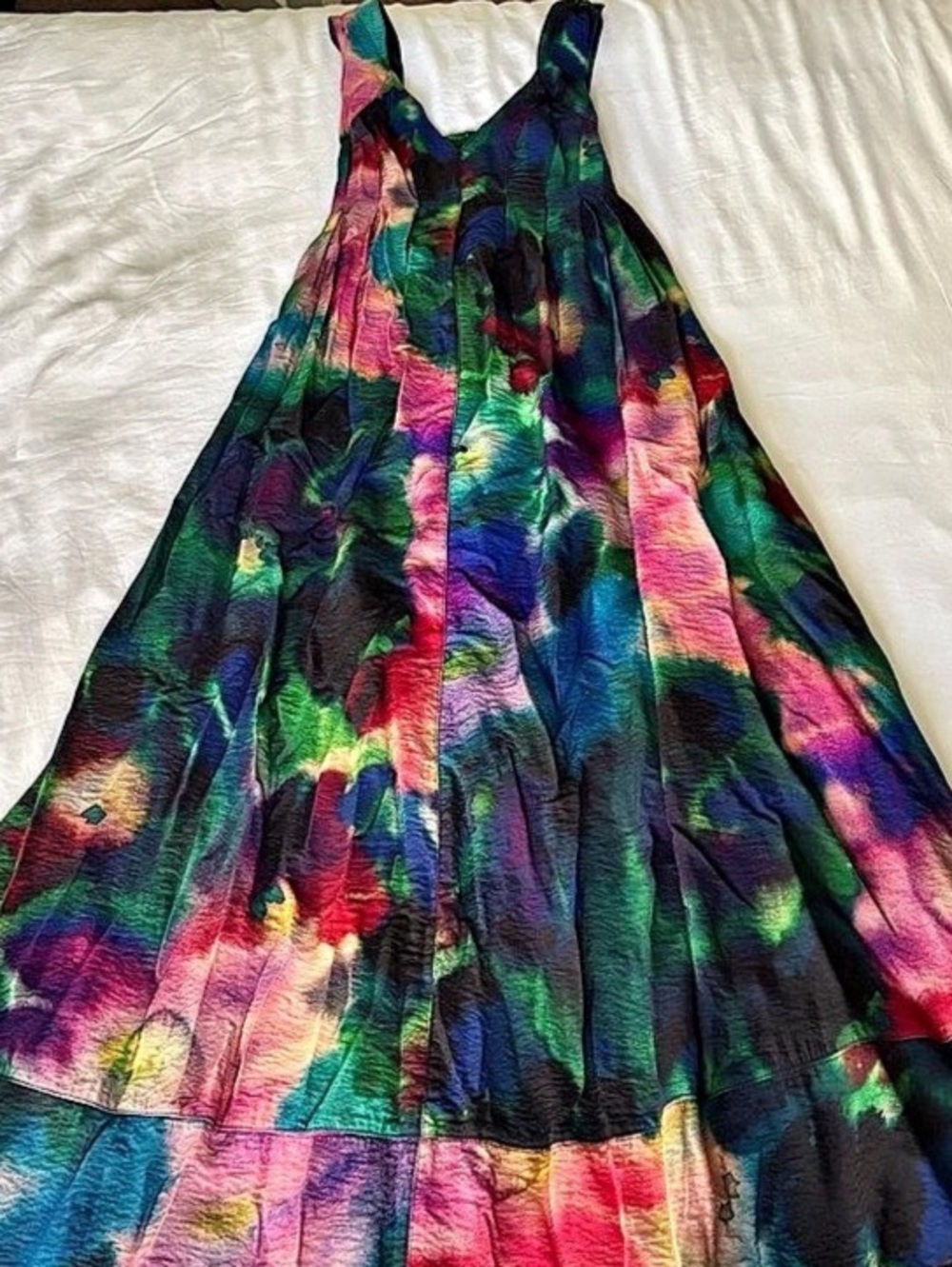Anthropologie Abstract Multicolor Maxi Dress